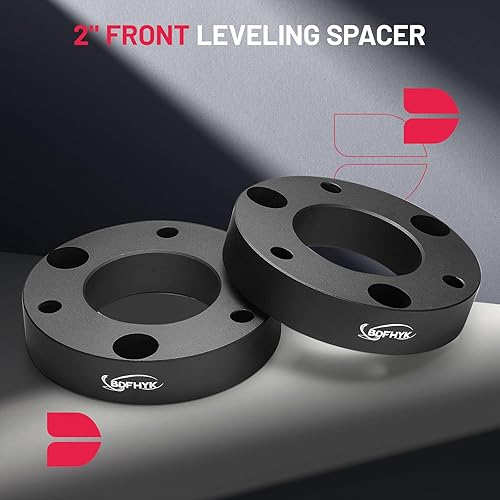 Miniatura 2 de BDFHYK Kit de elevación de nivelación delantera de 2 pulgadas compatible con espaciadores de puntal delantero SilveradoAvalancheGMC SierraSuburban