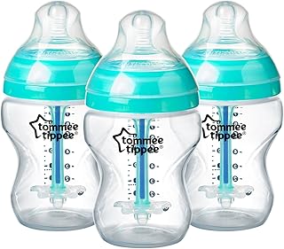 Tommee Tippee Advanced Anti-Colic Baby Bottle Feeding Set, Heat Sensing Technology, Breast-like Nipple, BPA-Free - 9 ounc...