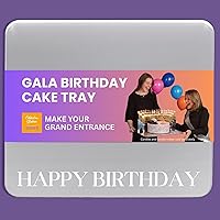 Vista 2 de Silver-Mirror Finish Cake Tray & Birthday Candle Holder Combo – Holds Up to 100 Candles, Includes 100 Gold Candles for Cakes Ideal for Birthday