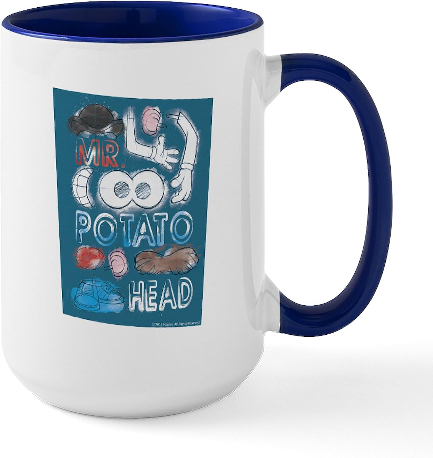 CafePress Mr. Potato Head Sketch Pa 15 Oz Ceramic Large Mug 15 oz (444 ml) Ceramic Coffee Mug