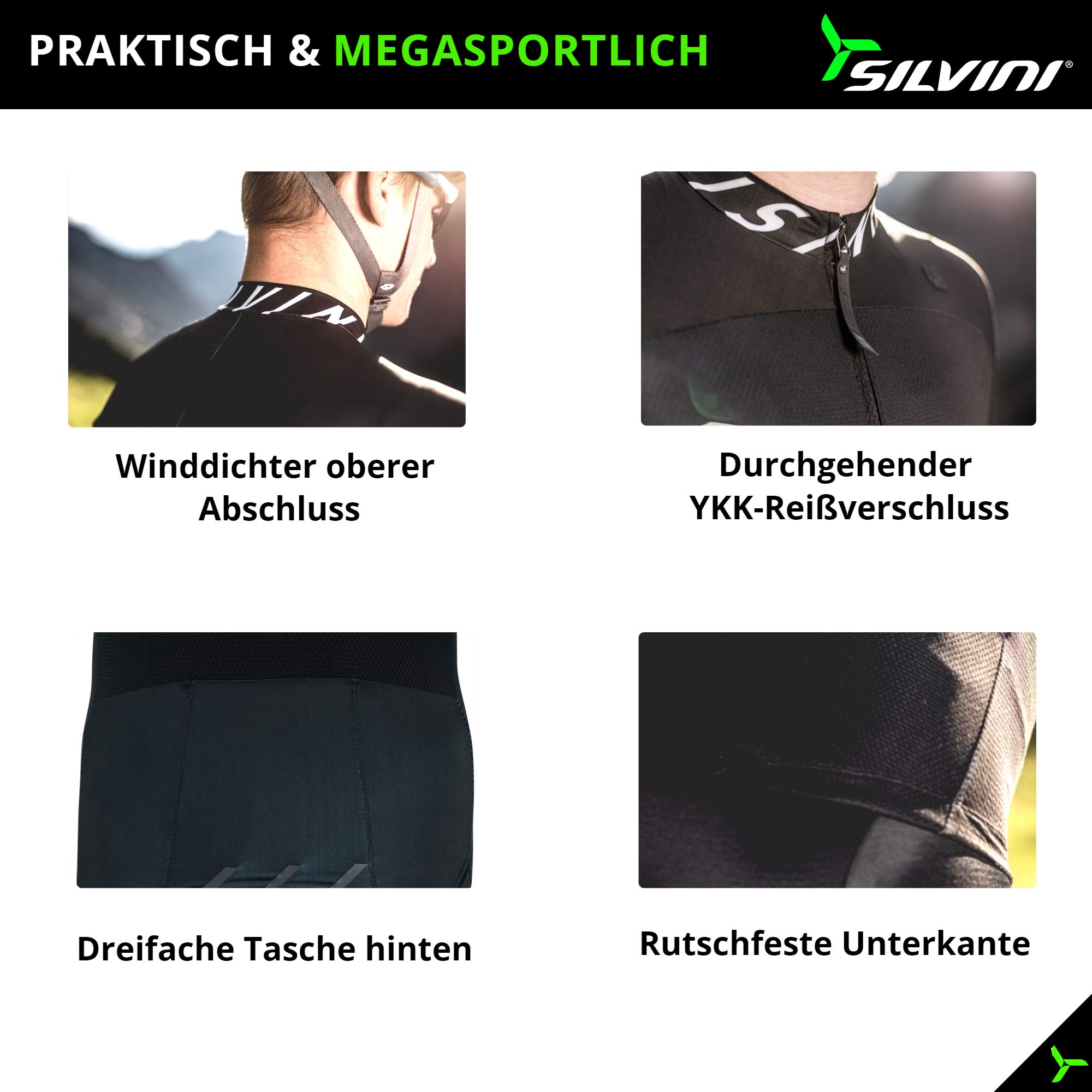 SILVINI Herren Garibal wasserdichte Jacke mit Klettverschluss Band Ärmeln und Kapuze