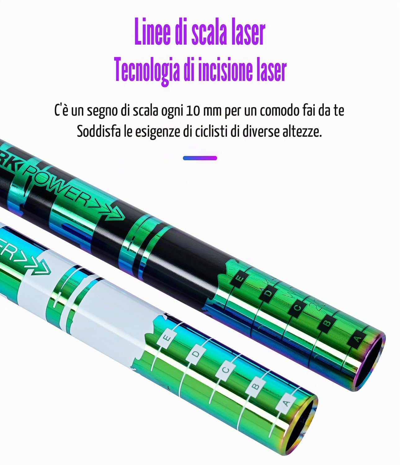Manubrio per Bici MTB con Sollevamento da 50 mm, in Lega di Alluminio, colorato, Arcobaleno, Manubrio AM XC DH Racing Rise, 31,8 * 780 mm