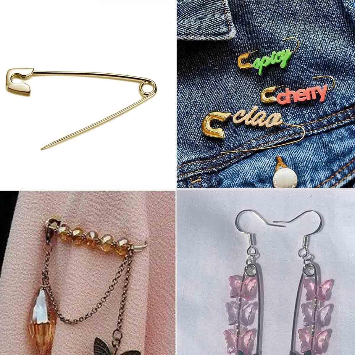 925 Sterling Silver Safety Brooch Pins Sweater Shawl Clips Collar Brooch Pin for Women Jewelry Making DIY Crafts Accessories