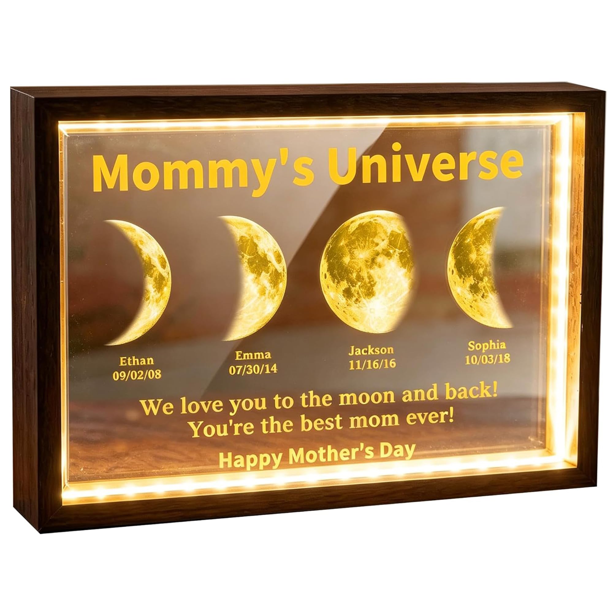 Amazon.com: ROSLILY Personalized Moon Phase Picture Frame Custom
