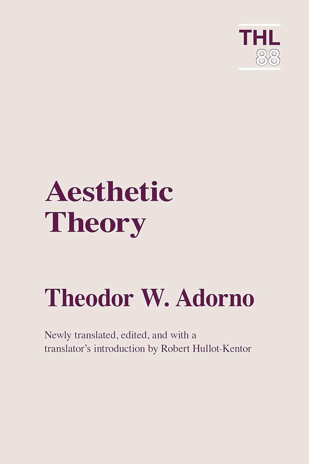Aesthetic Theory (Theory and History of Literature Book 88