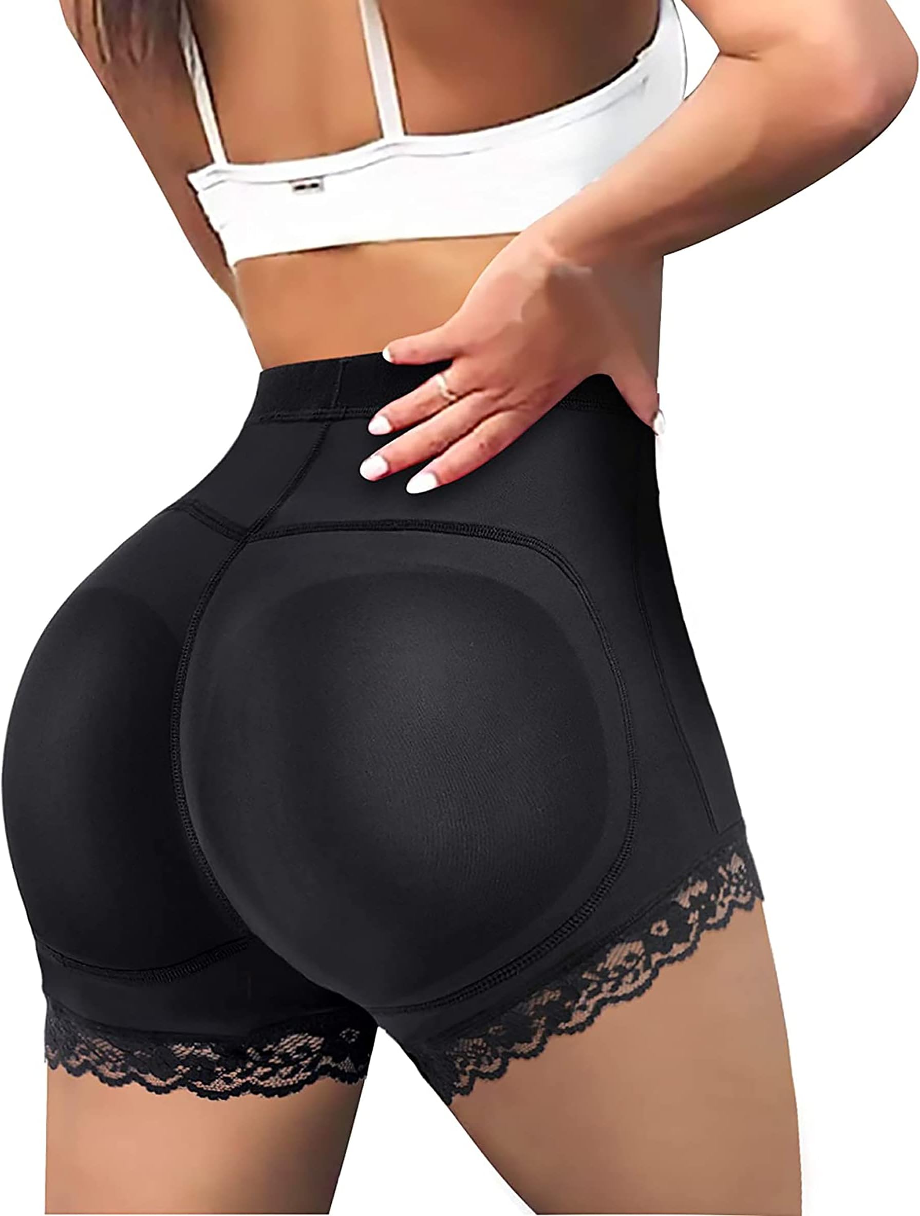 Women Butt Lifter Shapewear Padded Lace Panties Seamless Hip Enhancer Body Shaper Tummy Control Boyshort Underwear