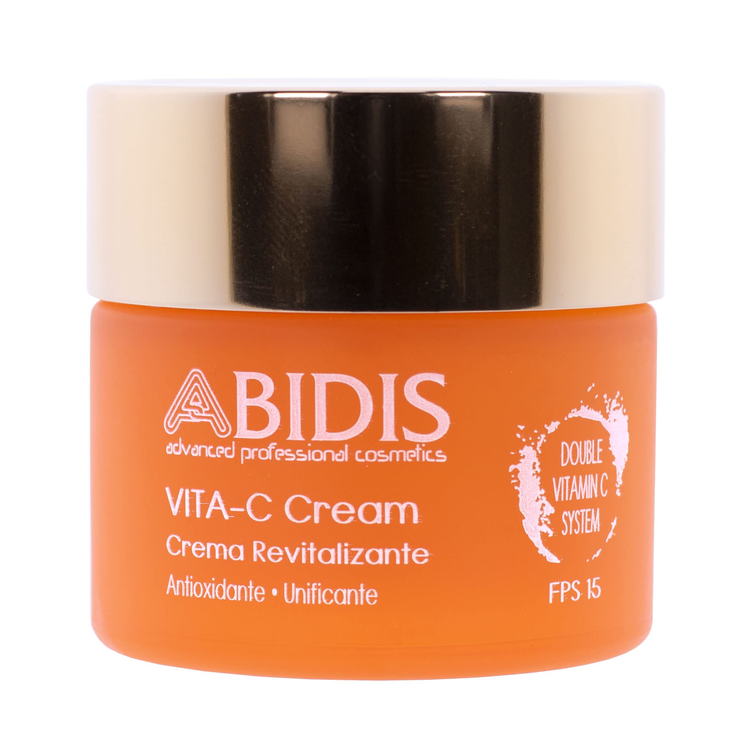 Crema Revitalizante Vitamina C Antioxidante, Unificante, protección solar FPS 15, VITA-C Cream. Double Vitamin C System, 60 ml