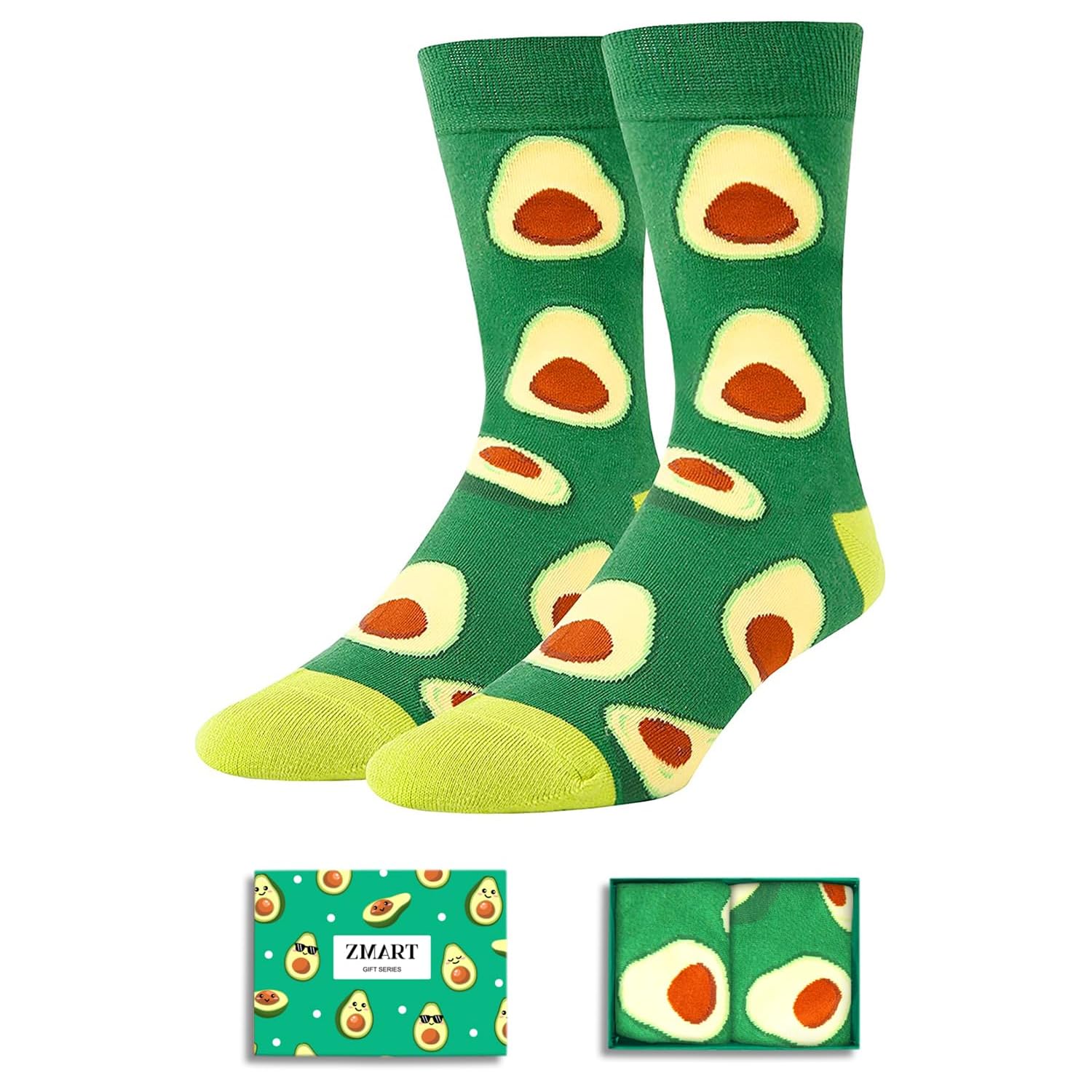 Funny Fruit Gifts for Men - Novelty Pineapple and Avocado Socks for Fruit Lovers