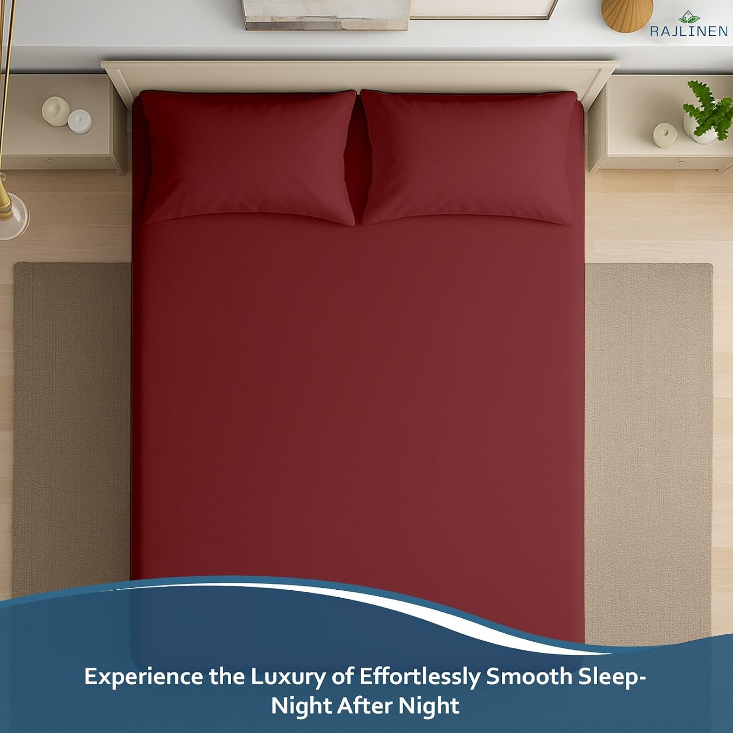 Olympic Queen Sheets Set, 100% Soft Microfiber, 3 Piece with Fitted Sheet and Pillowcases, Deep Pocket Fits Up to 15 Inch Mattress, Cooling, Breathable, Wrinkle Resistant, Hotel Luxury, Burgundy