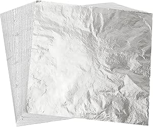 100 Pezzi Foglio Di Lamina D'oro, Foglia Di Rame In Oro Rosa, 14 X 14 Cm Rame Fogli D'Imitazione Foglia D'oro, Carta In Lamina D'oro, Per Pittura, Doratura, Decorazione, Mobili, Unghie (Oro - Foto 8