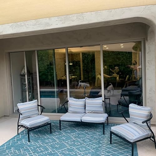 Miniatura 5 de FUNHOME Juego de 2 fundas de cojín para exteriores, 24 x 22 x 4 pulgadas, fundas de cojín de repuesto para sillas de muebles de patio, resistentes