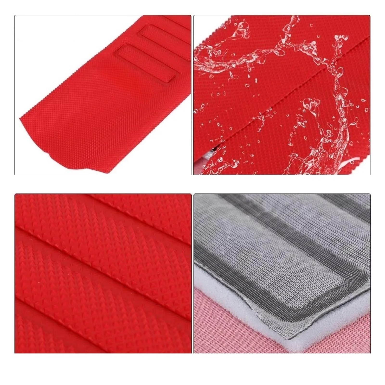 Per accessori Per moto Cuscino in PVC per coprisedile per Honda Impermeabile Coprisedile per moto(Rosso)