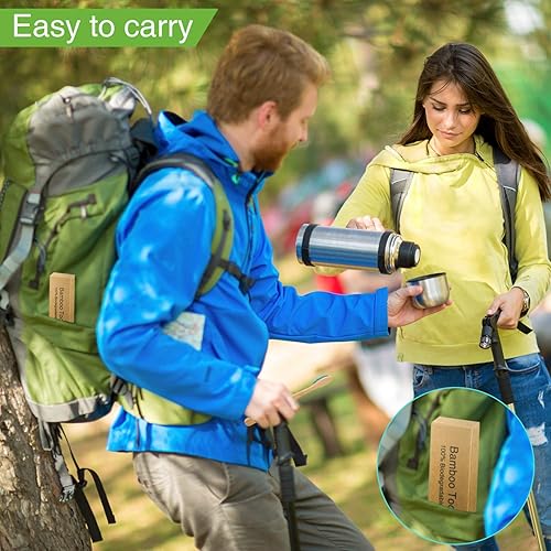 Miniatura 7 de 18 cepillos de dientes de bambú, cepillos de dientes de bambú con cerdas de nailon y asas ergonómicas en embalaje individual (multicolores)