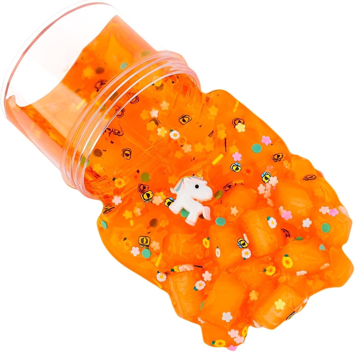 9 Pack Slime Kit, with 3 Jelly Cube Crunchy Slime 6 Butter Slime, Soft Non-Sticky, with 9 Cute Charms, Stress Relief Toy for Girls Boys, Party Favor for Kids, Birthday Favor, Christmas Toys
