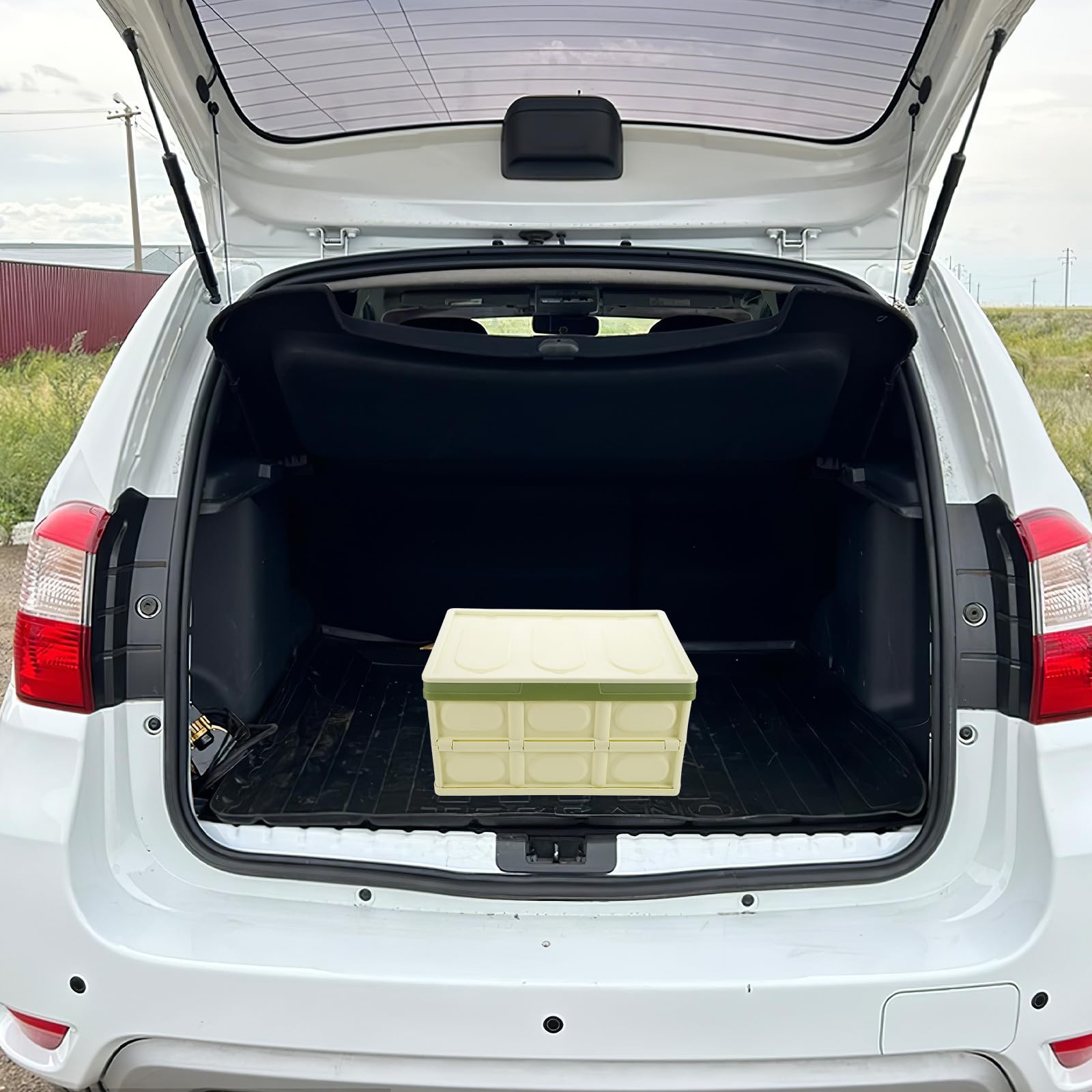 Faltbare Kofferraum Organizer Box Robuste Auto Aufbewahrungsbox aus Große Kapazität für Fahrzeug Kofferraum Praktischer Klapp Organizer zur Fahrzeugordnung Grün Klein