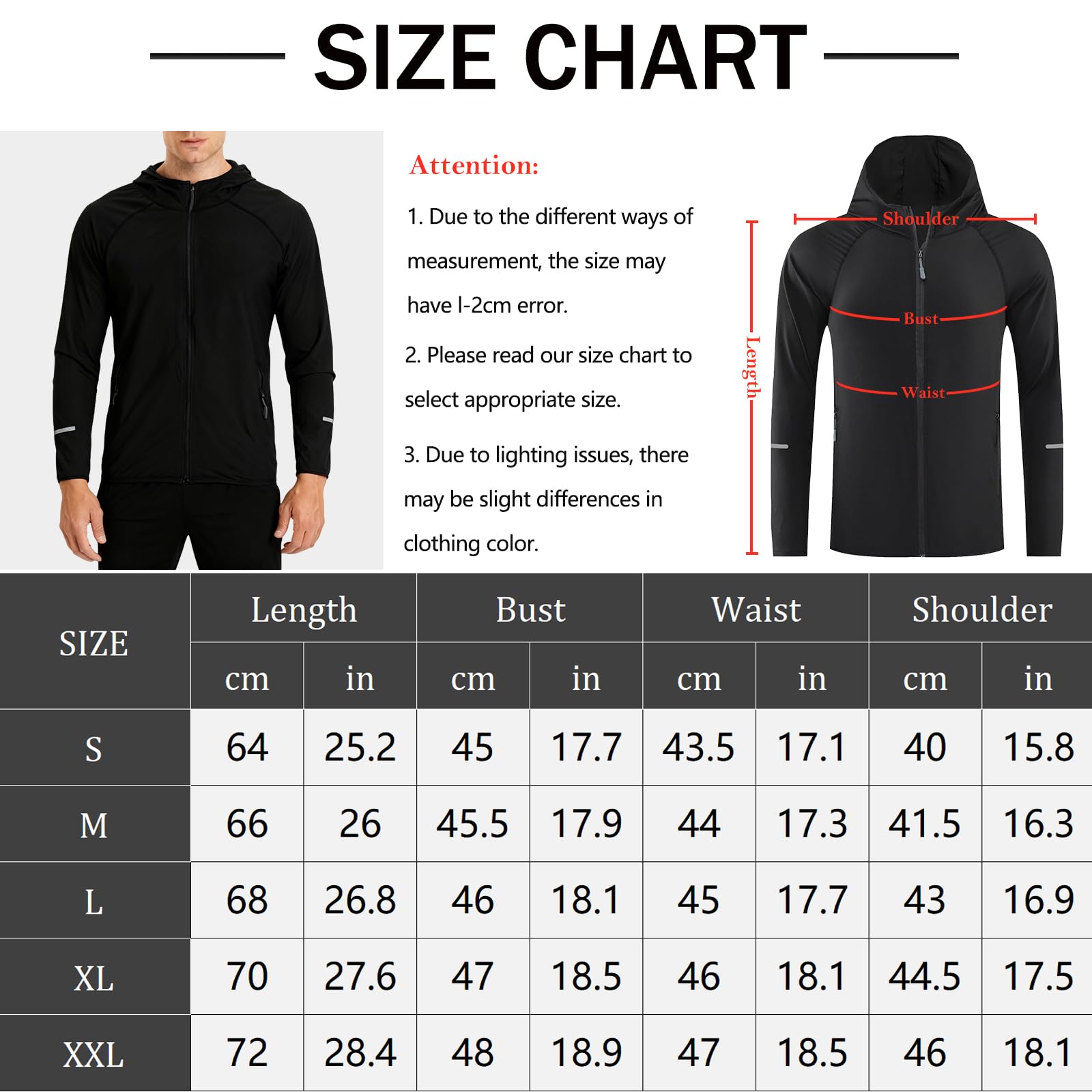 Chaqueta Deportiva Cortavientos Hombre Alta Visibilidad Manga Larga Bolsillos Cremallera