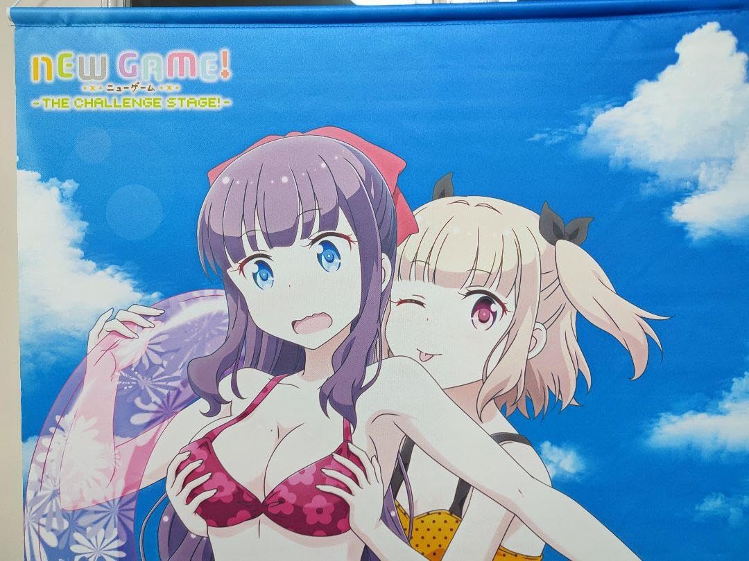 Amazon.co.jp: NEW GAME! A1タペストリー 水着 滝本ひふみ&飯島