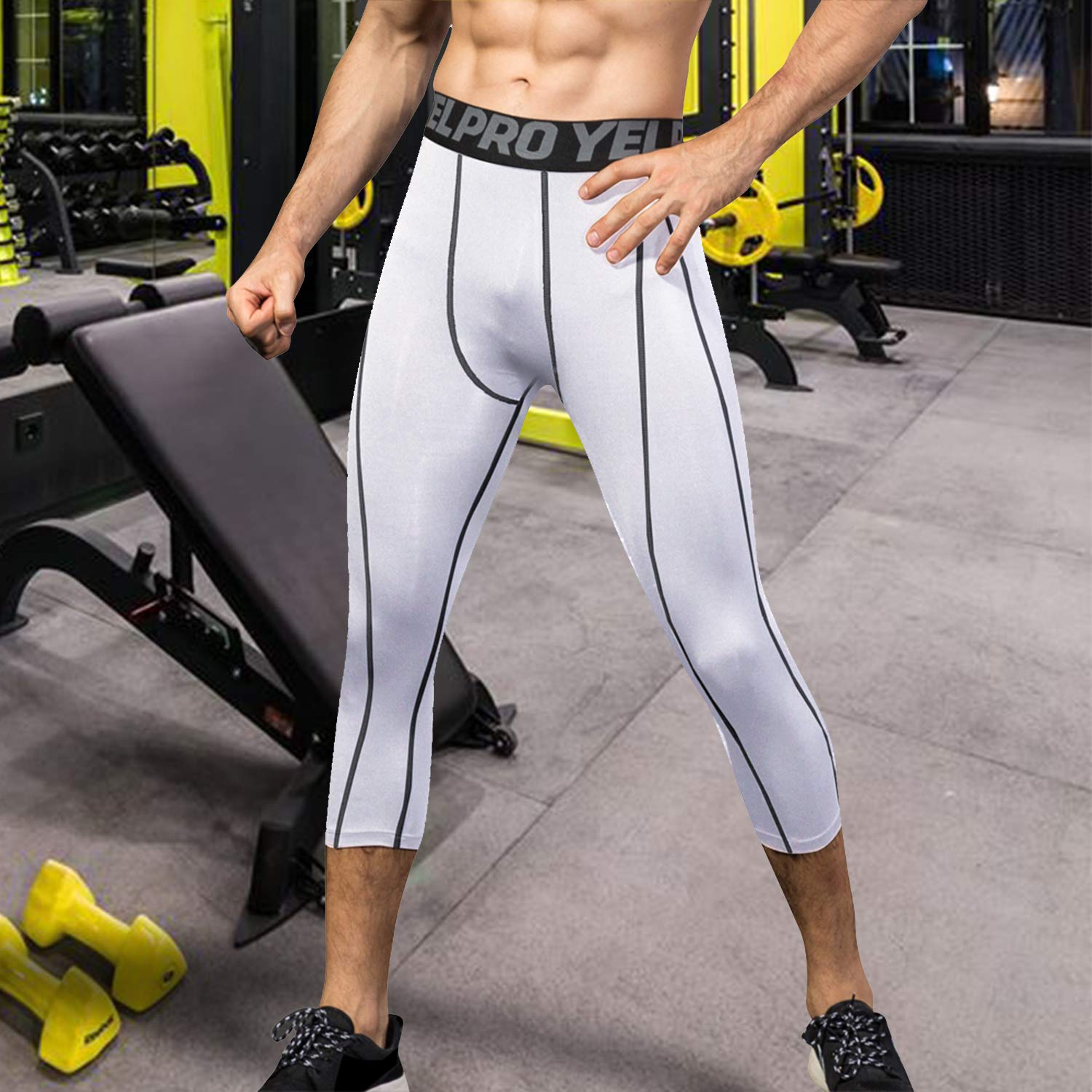 SANANG Pantalon De Compression AthléTique pour Hommes, Collant De Course Cool Dry Base Layer Running Leggings