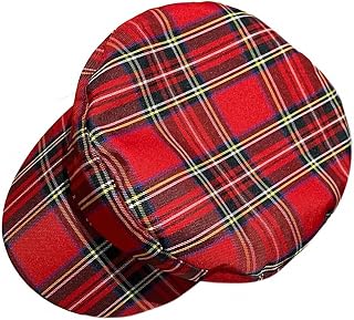 Women Tartan Scottish Red Plaid Newsboy Caps Hat Cabbie Baker Boy Beret Pageboy Paperboy Sailor Fiddler Royal Stewart