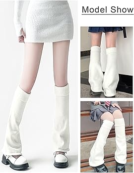 2 Paar Strick-Stulpen Damen - Winter Beinwärmer Im Y2K & Lolita Style