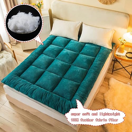 Miniatura 3 de Colchón de felpa para el suelo colchón de futón japonés cálido de invierno plegable colchón enrollable colchón de campamento almohadilla de dormir