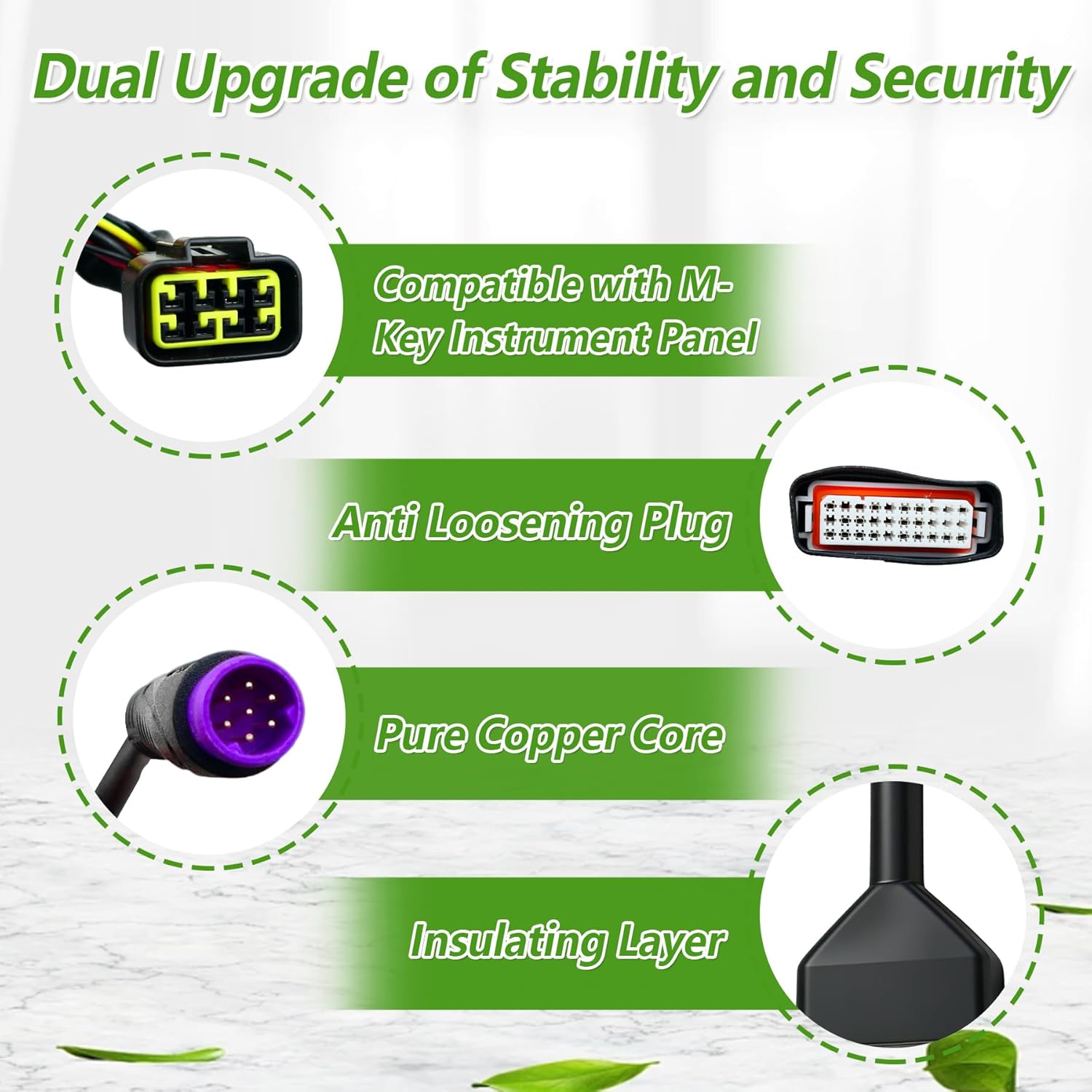 Ebike Controller Main Line Wire Harness Assembly Fit for Tuttio Soleil01 Ebike, Compatible with M Button Display, Electric Bicycle Controller Cable Replacement