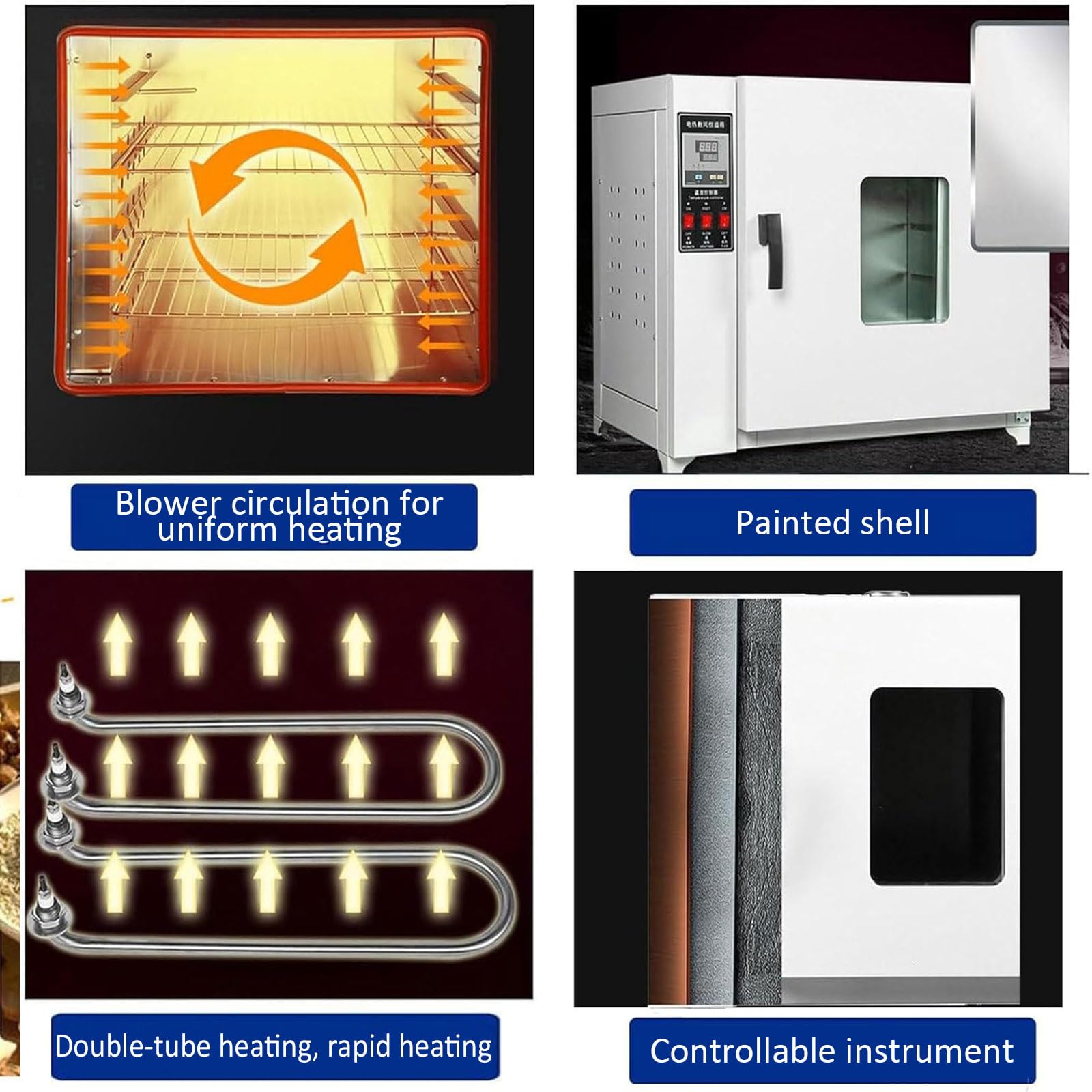 Estufa De Secado Inteligente con Pantalla Digital, Calefacción Eléctrica, Estufa De Secado De Laboratorio A Temperatura Constante, Secadora Industrial De 50-250 ℃, Horno De Laboratorio