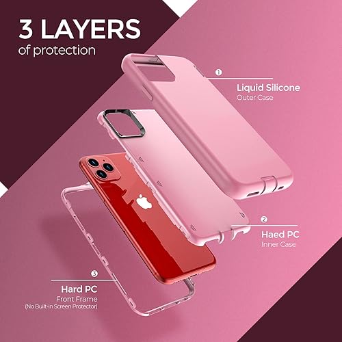 Miniatura 10 de ORIbox - Funda compatible con iPhone 13, acabado suave de silicona líquida exterior