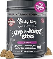Vista 10 de Zesty Paws Mobility Bites - Suplemento para articulaciones para perros, masticables suaves con glucosamina para perros, condroitina y MSM +