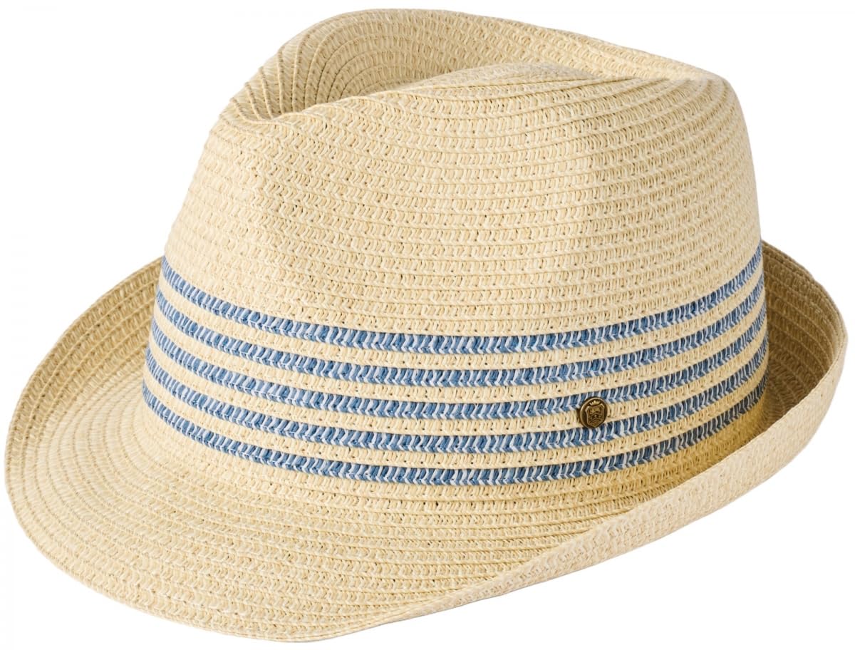 Failsworth Straw Trilby Hat, UPF40+, Diamond Crown, 5cm Brim, Multiple Sizes (UK, Alpha, S, Denim)