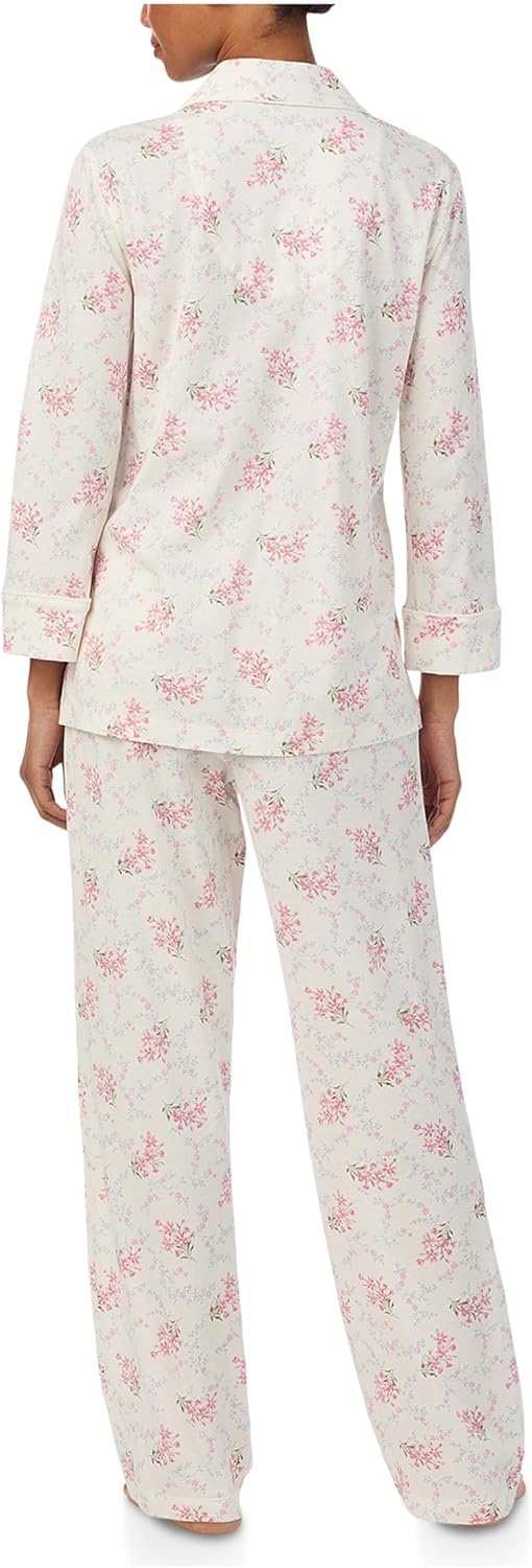 Lauren Ralph Lauren womens Classic Knit Short Sleeve Pj Set - Image 2