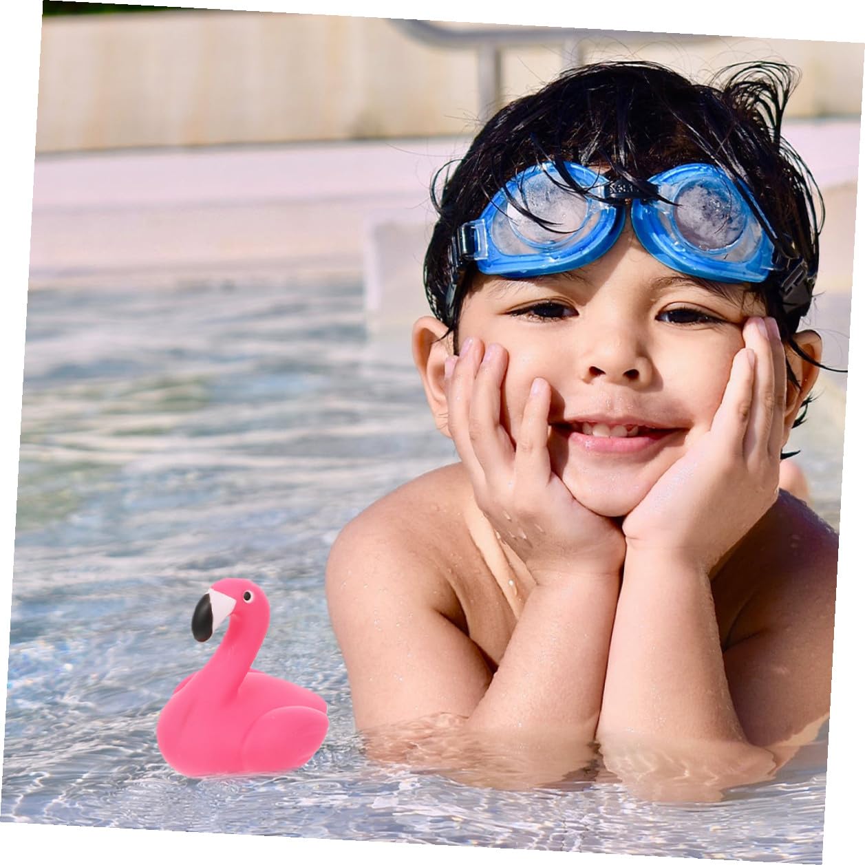 VICASKY Floating Pool Thermometer for Water Temperature, 2pcs Flamingo Shape, Easy-Read Swimming Pool and Hot Tub Thermometer for Indoor Outdoor Use