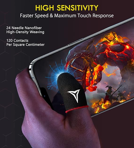 30 PCS Multi-Colored Mobile Phone Gaming Finger Sleeves Gloves