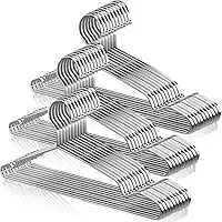30PCS Cabides para Roupas aço Inoxidável - Cabide Sólidos de 42 CM com Ranhura em U de Metal Espessante, Leves e Duráveis para Roupa