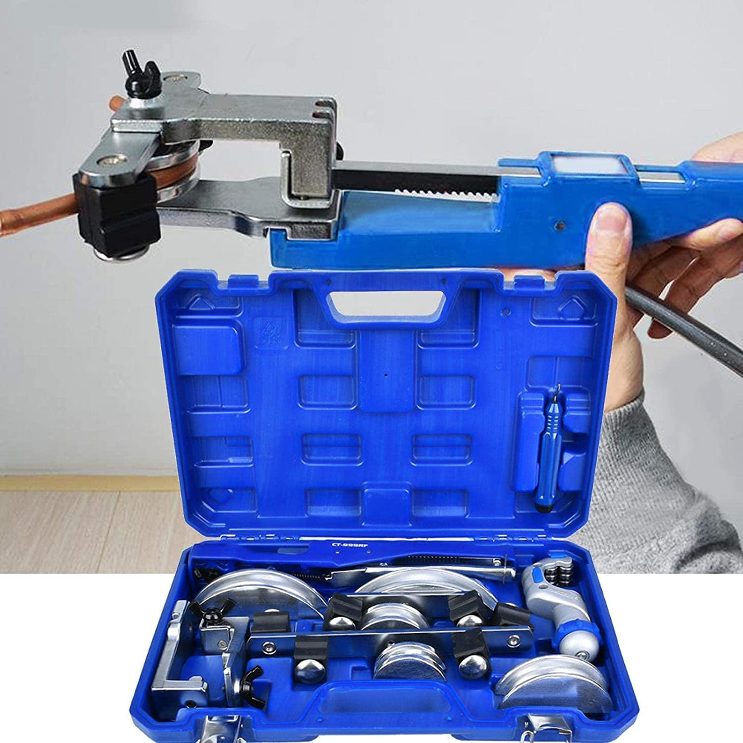 VOLTZ CT-999RF Tube Bender Set, Copper Pipe Tubing Bender Manual Tube Bending Tool Kit 3/8 1/2 5/8 3/4 7/8 Inch for Air Conditioning and Ventilation Systems 2