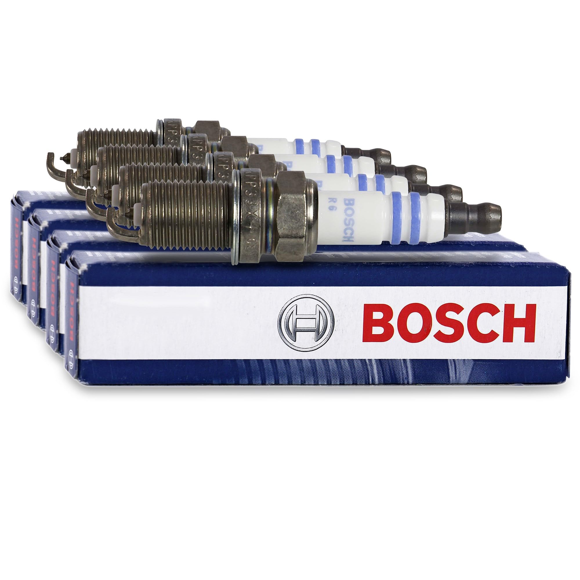 4x Original BOSCH Zündkerze Zündkerzen Doppelplatin FR6KPP33X+