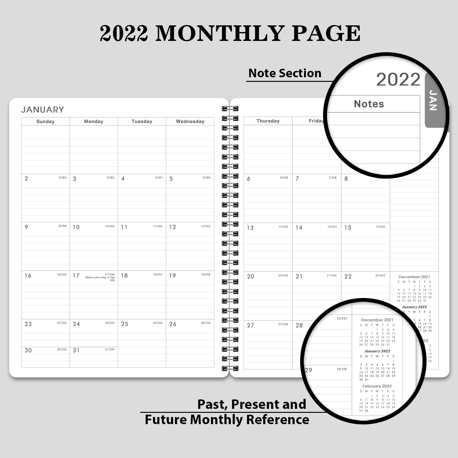 Planner 2022 Weekly & Monthly Planner 2022, Jan 2022 Dec 2022, 8" x
