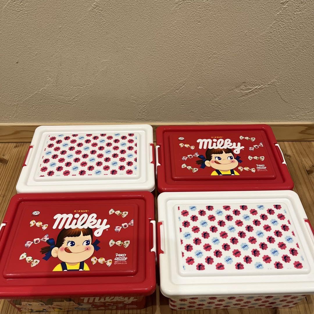 ★限定品★ BBS コンテナボックス　2個 Amazon.co.jp: 限定 不二家 ペコちゃん ミルキー コンテナボックス 赤