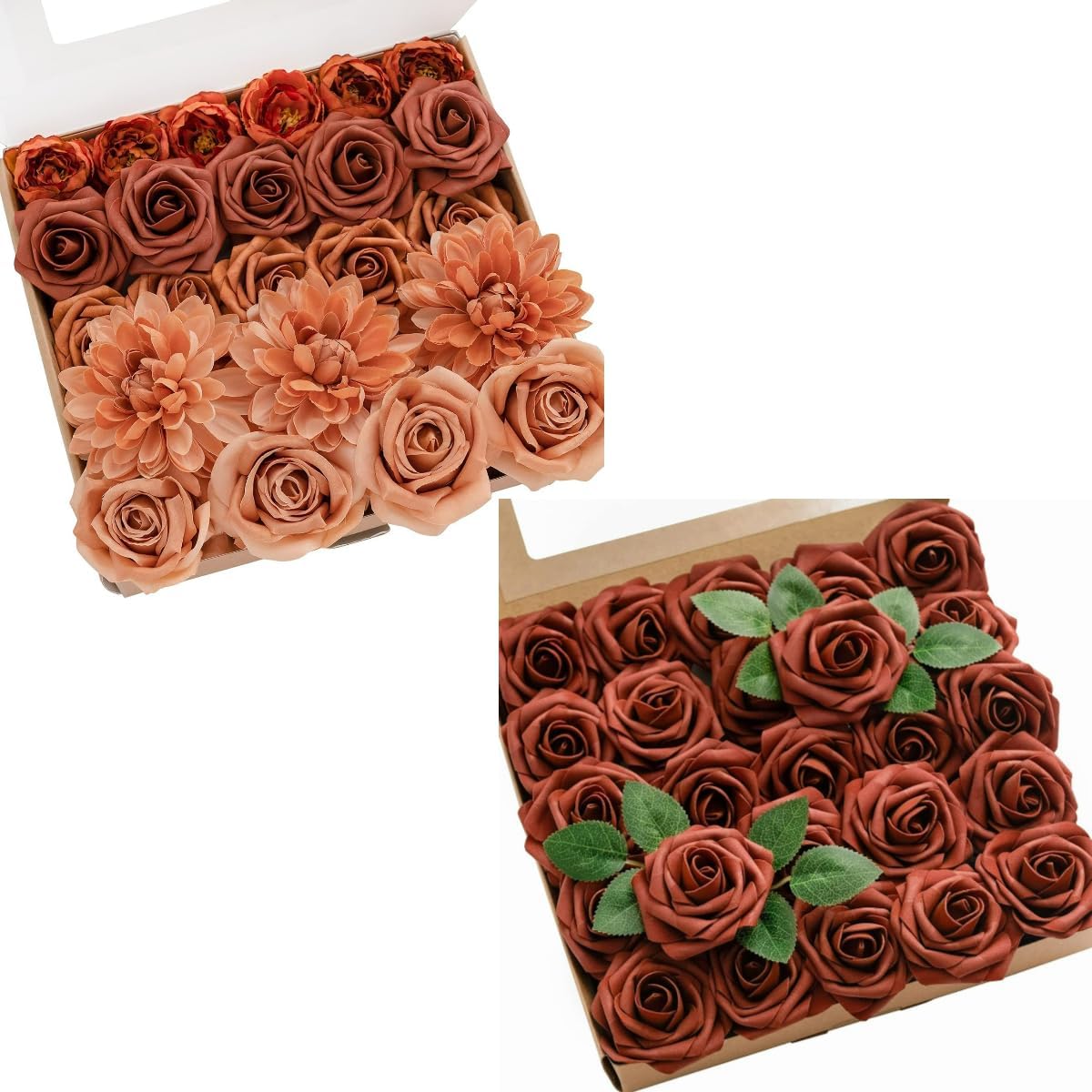 Ling's Moment Burnt Orange & Terracotta Artificial Flowers