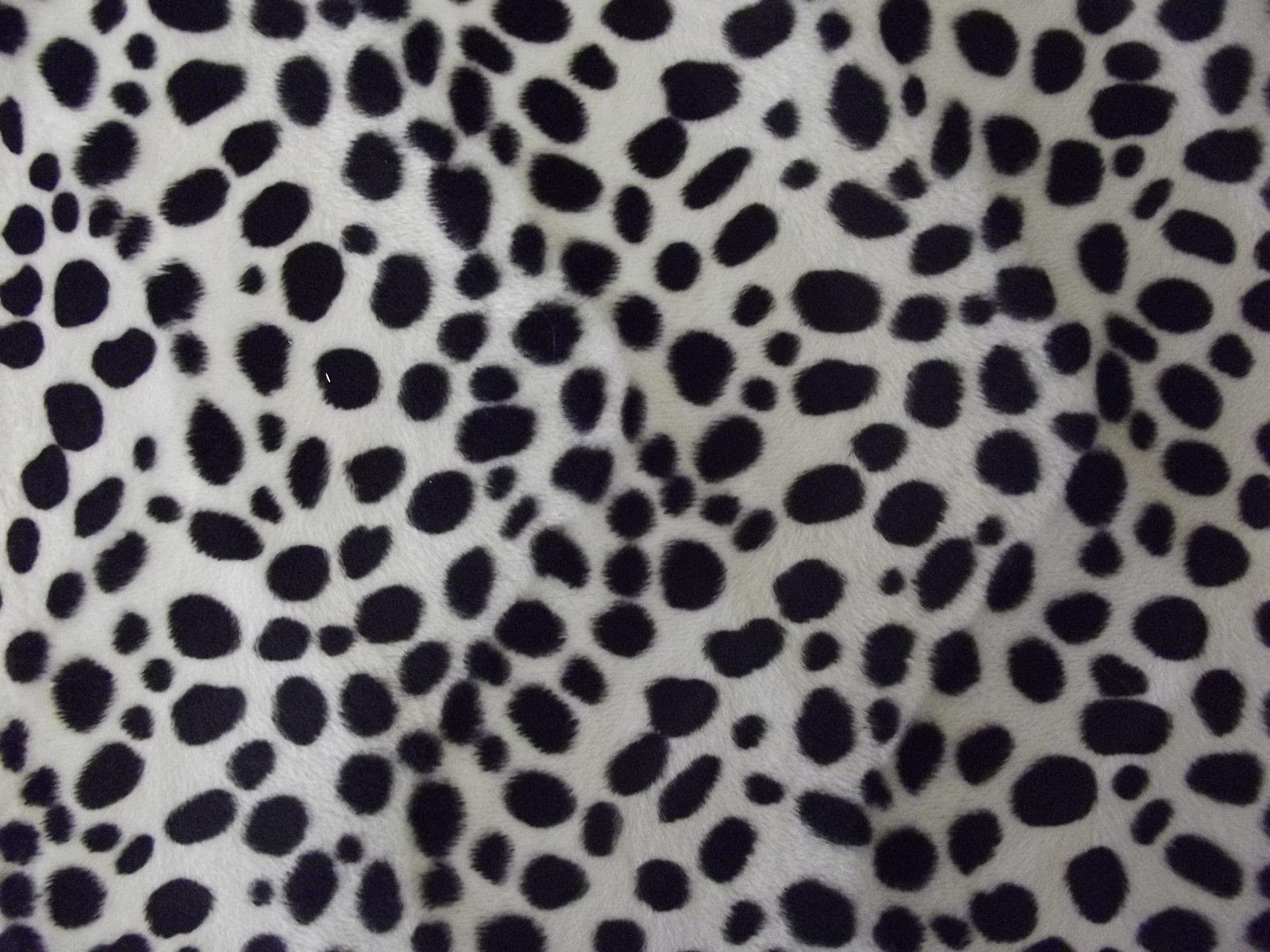Faux Fur Pony Skin Velboa Fabric Material Dalmatian, 1Mtr - 150cmx100cm