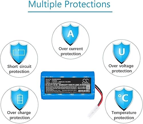 Miniatura 4 de Batería de vacío Bissell de 14.8 V 2600 mAh, batería de repuesto de iones de litio para aspiradoras robóticas Bissell 2859, 3115, aspiradora