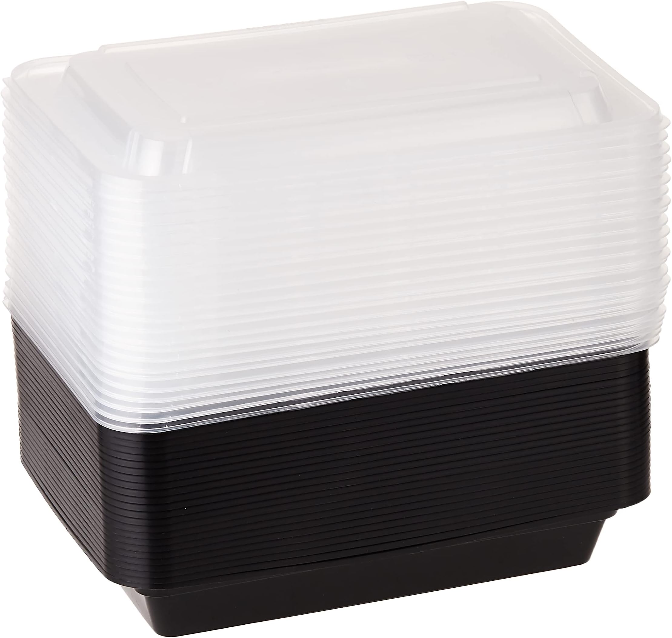 SNH Disposable Rectangle Microwave Container of 28 Oz With Lid - 24 pieces.