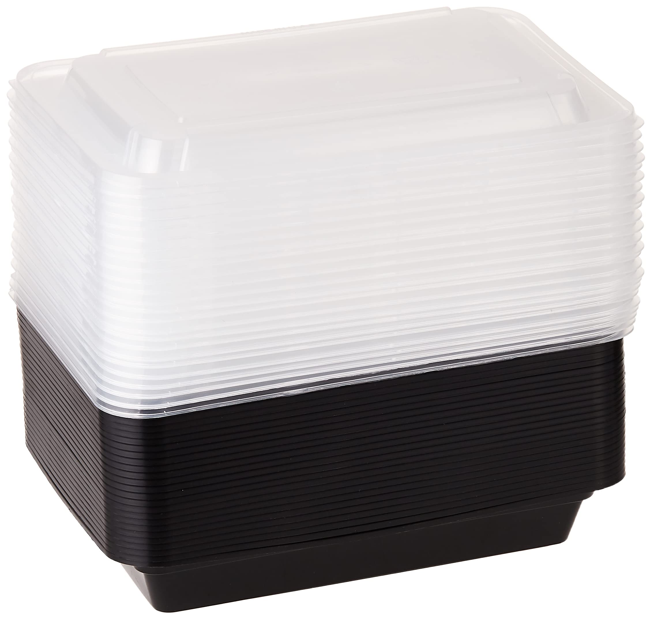 SNH Disposable Rectangle Microwave Container of 28 Oz With Lid - 24 pieces.