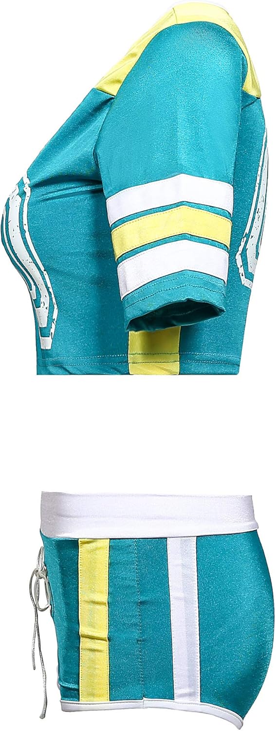 Cheerleader Uniform for Women Sexy Football Skirt Costume Short Sleeve Set - Image 5
