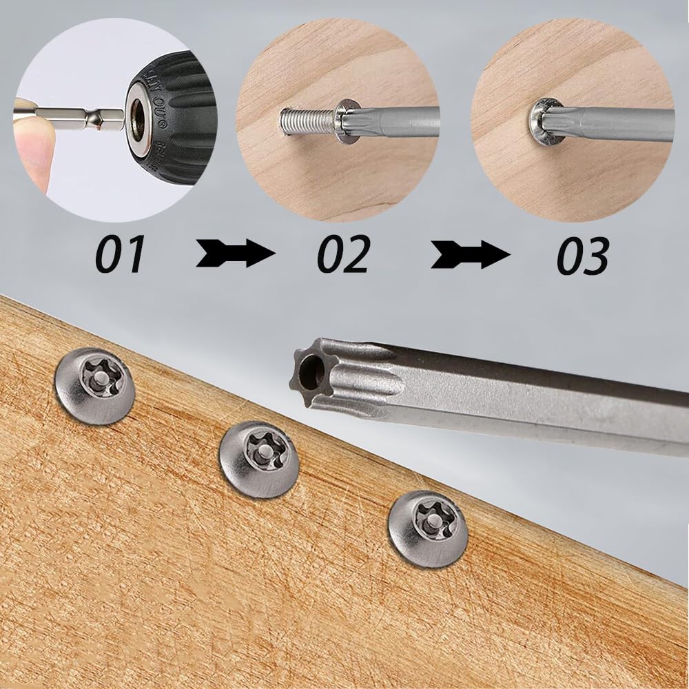 Torx-Schraubendreher-Bit-Set, 8-teilig (T8–T40), 200 Mm Lang, Magnetisch, S2-Stahl