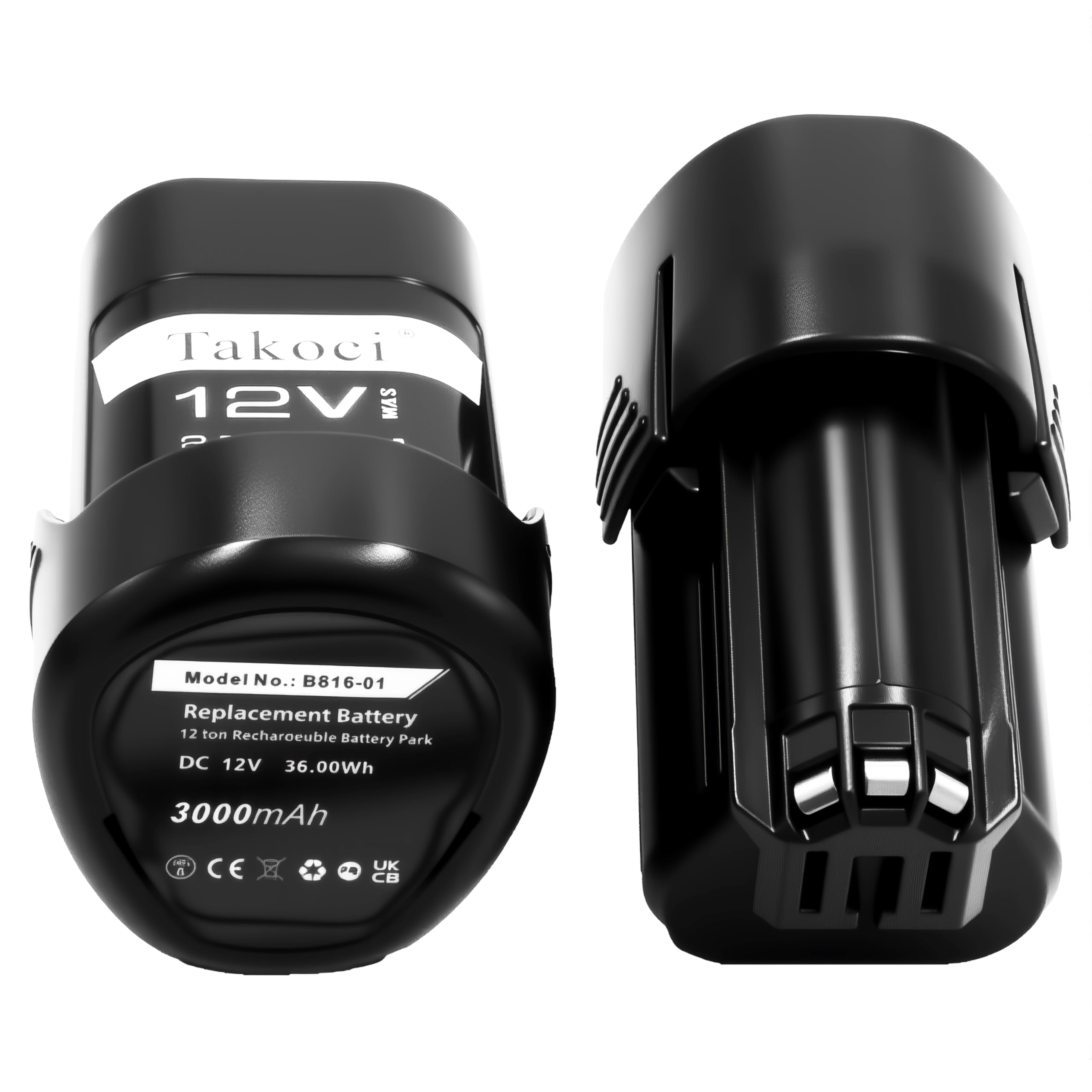 TAWUZUOR 2-Pack B816-01 12V Max 3AH Lithium-ion Battery Compatible with Dremel B815-01 8250 8240 8260 B12V30-01