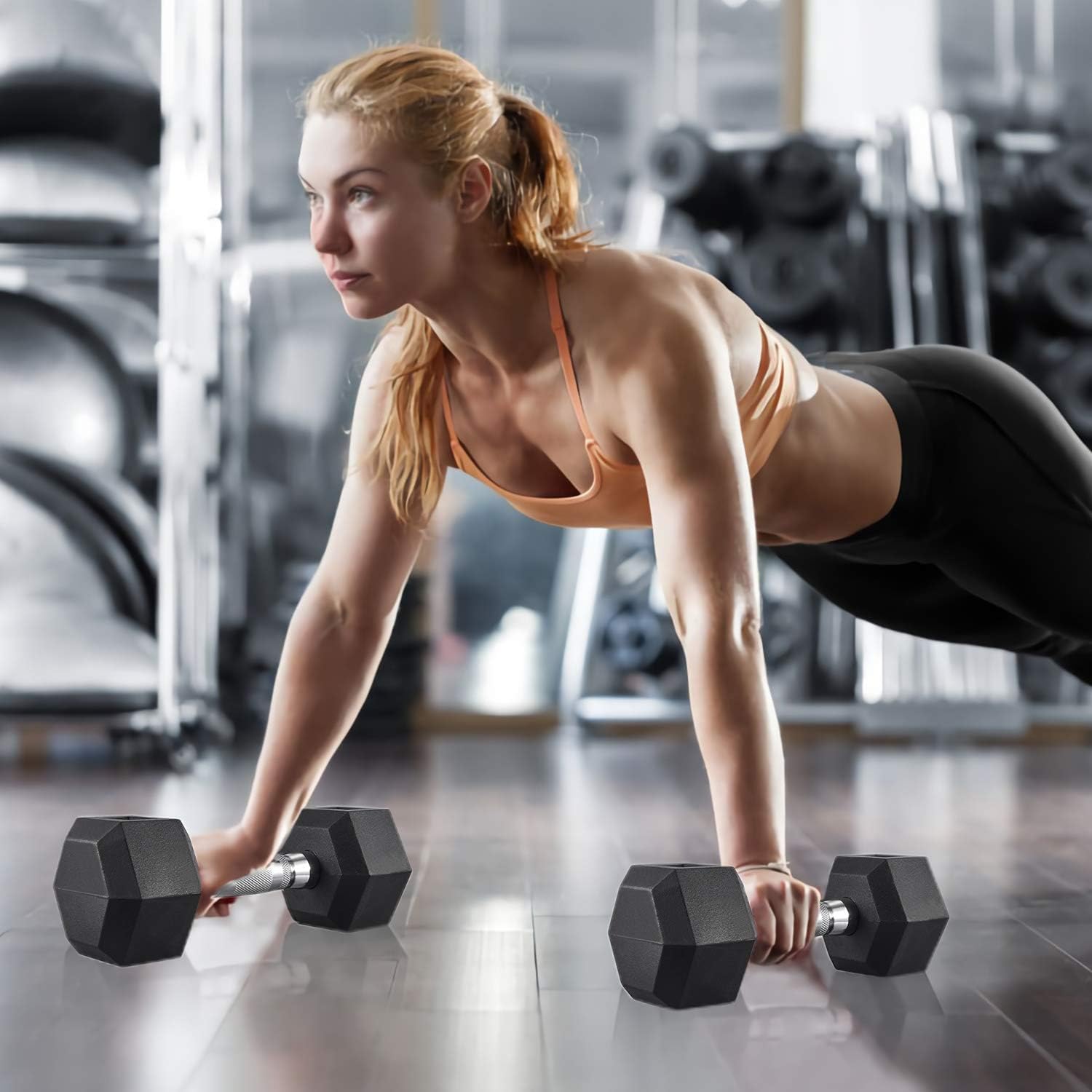 RELIFE REBUILD YOUR LIFE Hex Dumbbell Heavy Weights Barbell Metal Handles for Strength Training Home Gym Exercise Equipment 25pounds Single : Sports & Outdoors
