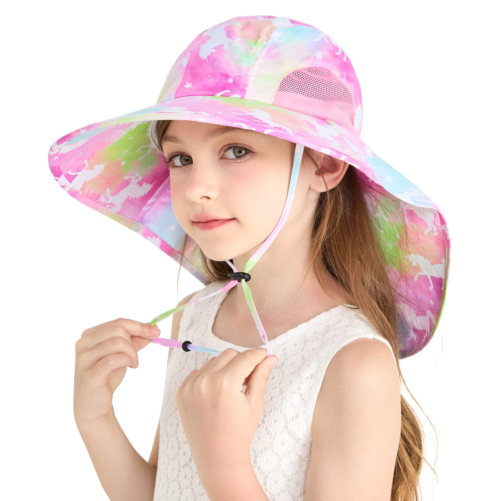 WAWSAM Sombrero para el Sol para Niñas Gorra de Pico Ajustable para Niños Verano Transpirable