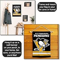 Vista 5 de WinCraft Bandera de jardín de doble cara de Pittsburgh Penguins