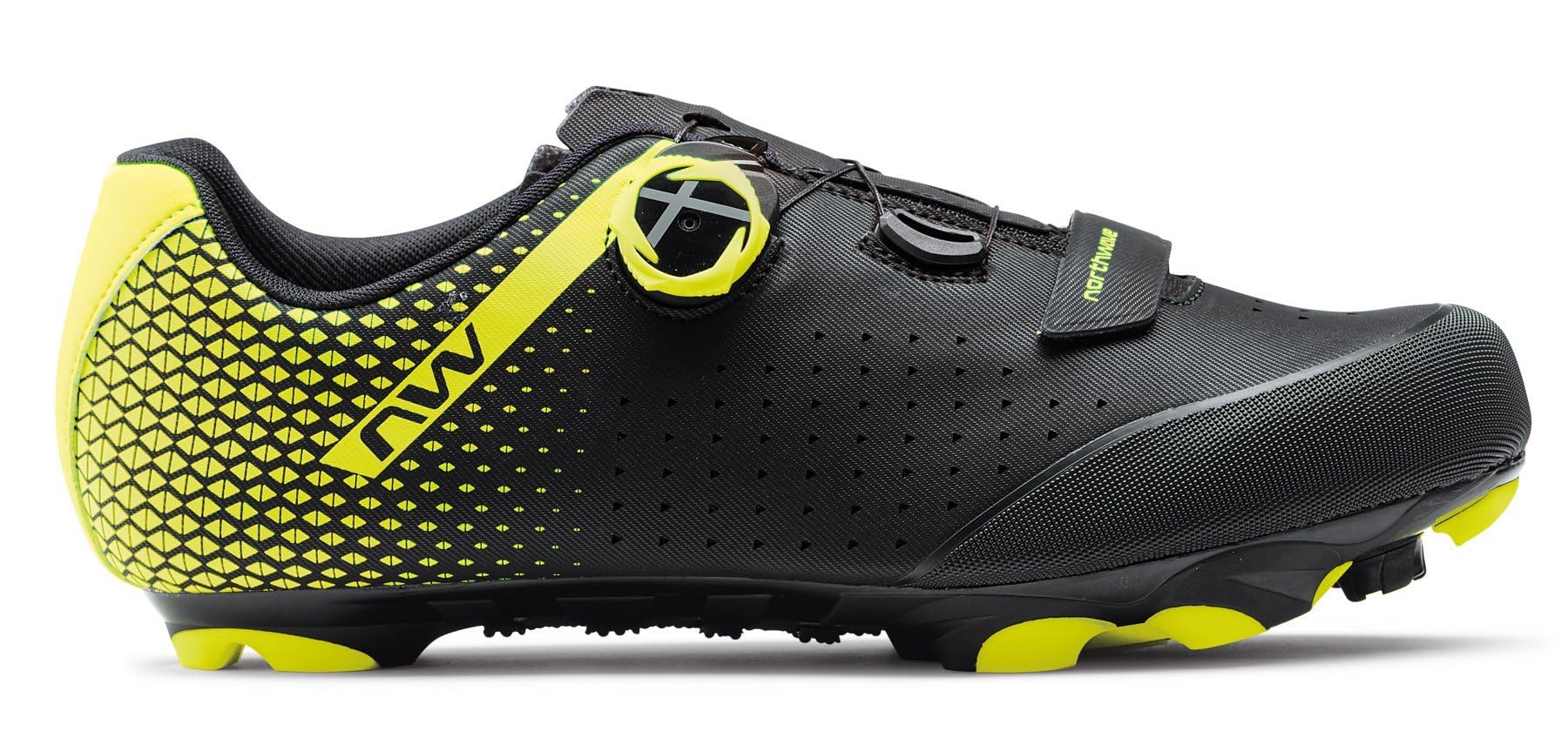 Chaussures VTT Northwave Powerstrap – Homme, Noir, Taille 45 EU, Compatibles Pédales Automatiques